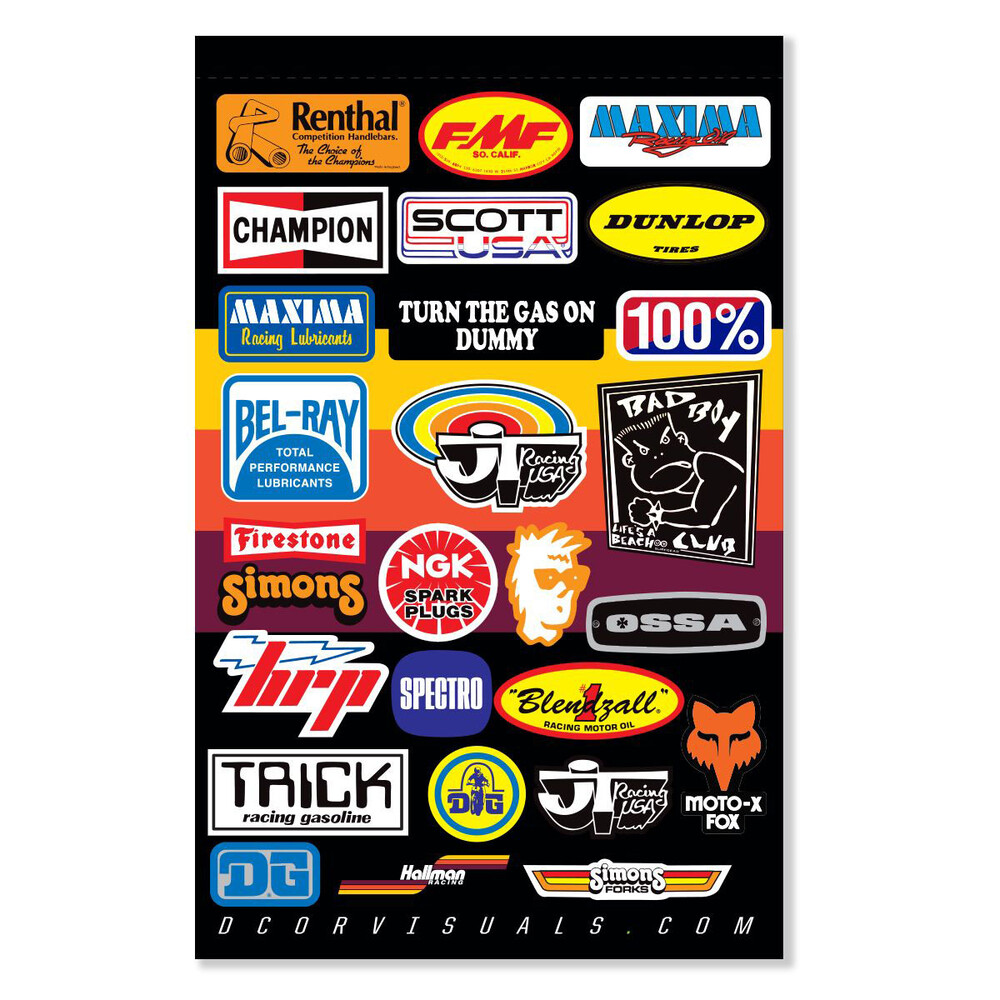 D-COR DECAL SHEET THROWBACK MX 12MIL