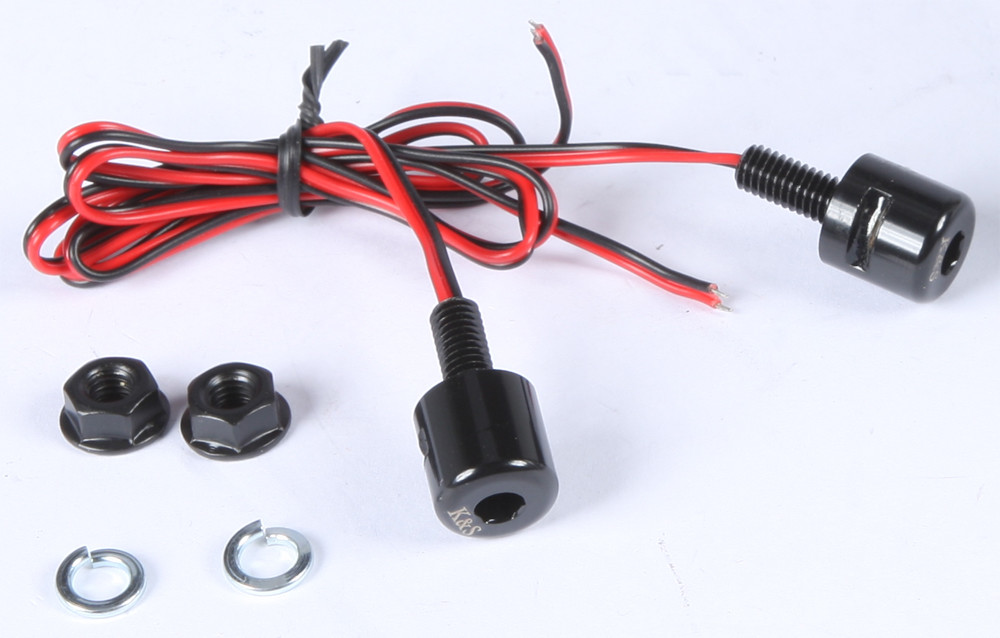 K&S LIGHTED LICENSE PLATE BOLT BLACK