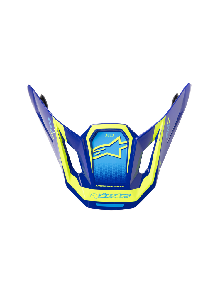 Alpinestars SM7 Deed Visor — Blue/Yellow Fluo