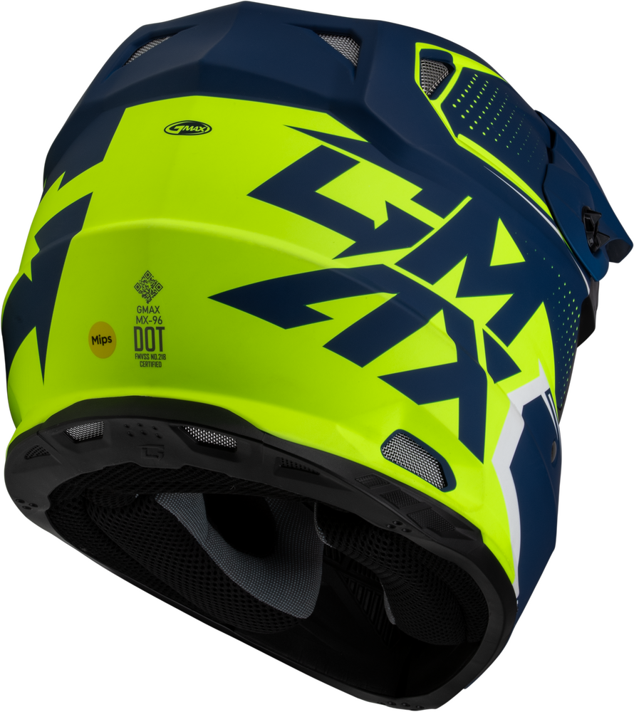GMAX MX-96 502 HELMET MATTE BLUE/GREEN  XL