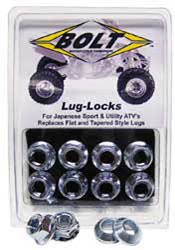 BOLT - 2005LUGS - Flange Lug Nut - Locking - Silver - 8-Pack image 3 of 4