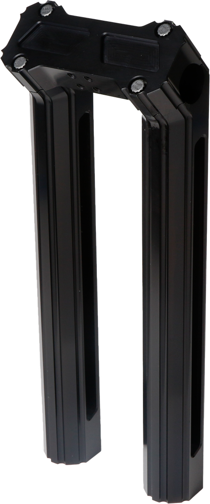 HOFMANN DESIGNS H/D BILLET RISERS 12" BLACK KICKBACK