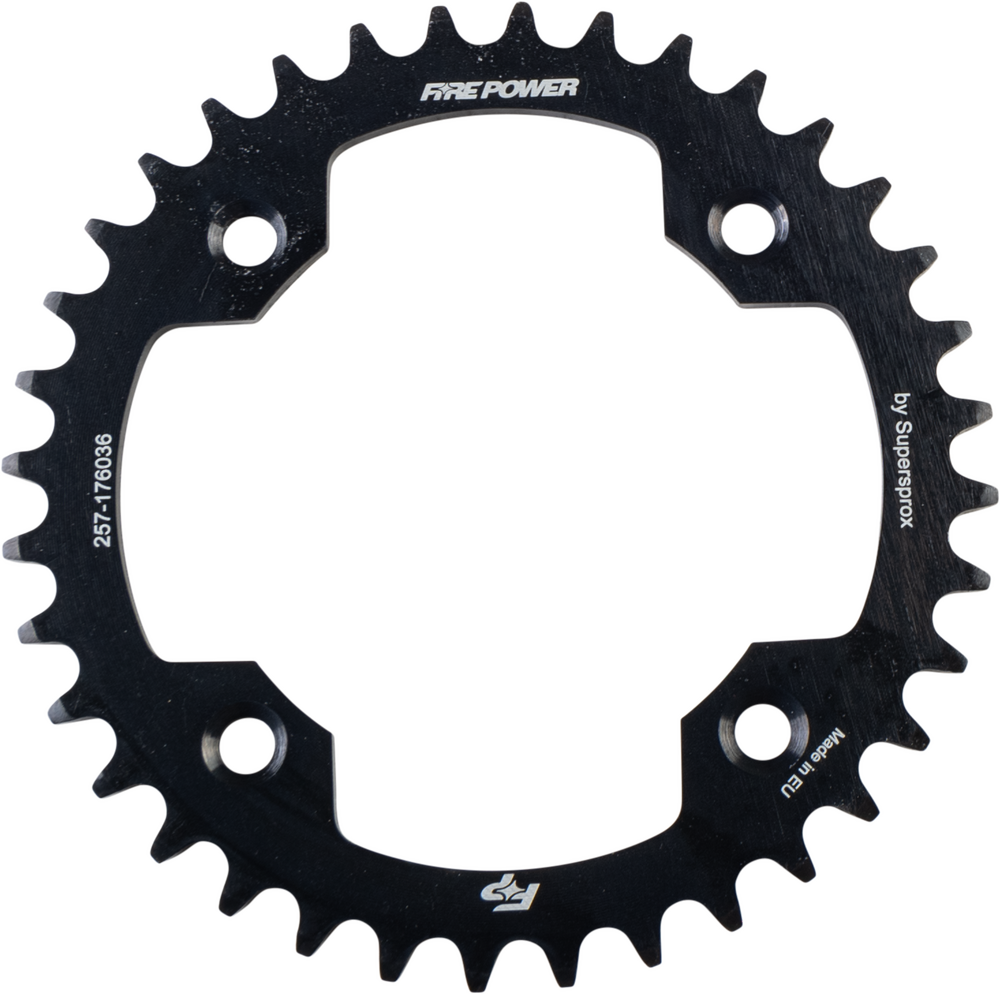 FIRE POWER REAR SPROCKET STEEL 36T BLK