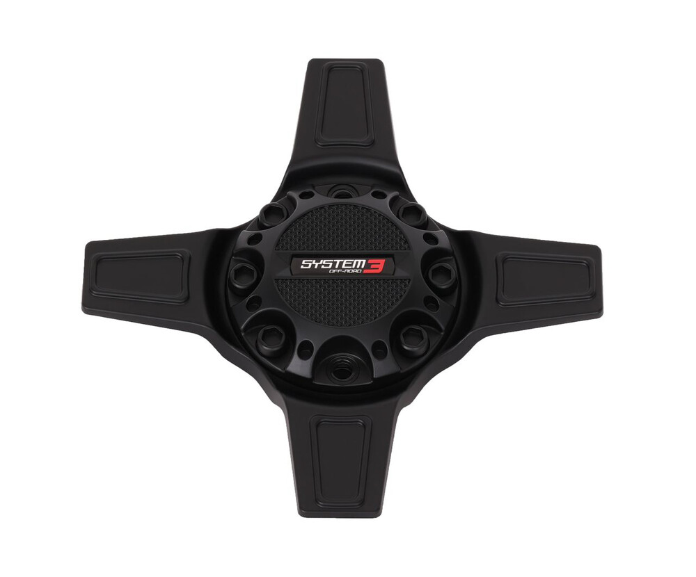 System 3 SB10 Center Cap Dual Fit Bolt-in Matte Black