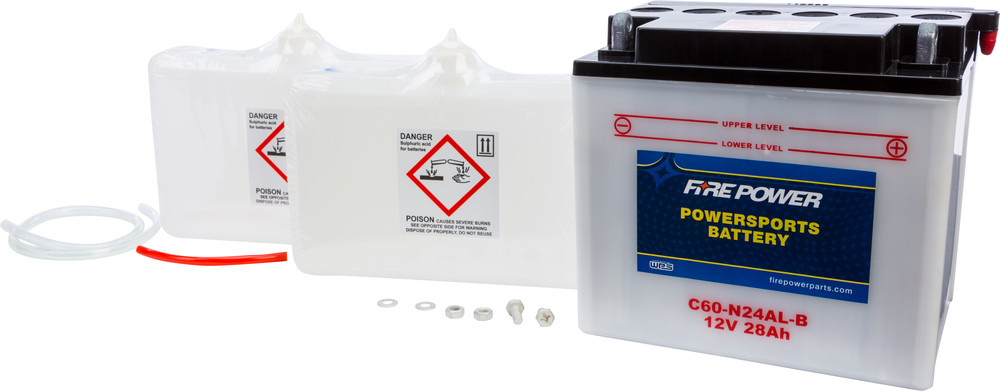 FIRE POWER BATTERY W/ACID C60-N24AL-B 12V HEAVY DUTY