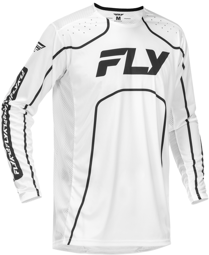 Fly Racing Youth Rayce Bicycle Jersey (2026) — White/Black