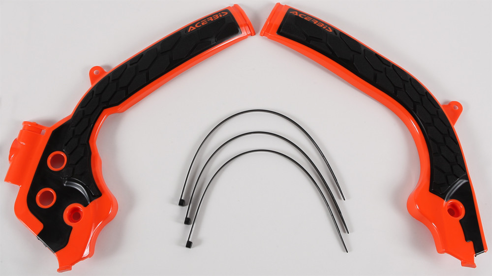 ACERBIS X-GRIP FRAME GUARD ORANGE/BLACK