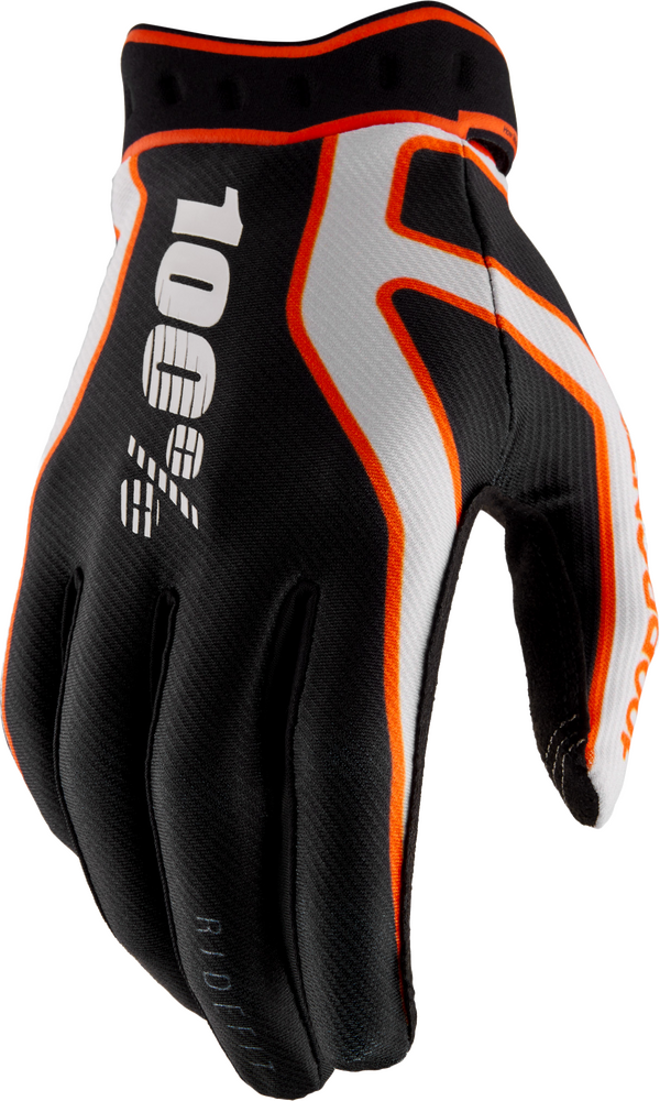 100-Percent RideFit Gloves — White/Red/Black
