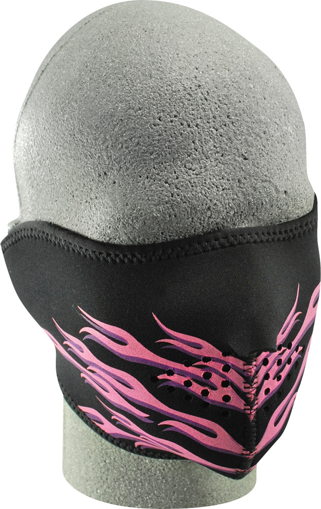HALF FACE MASK PINK FLAMES