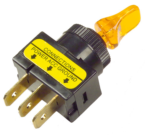 GROTE TOGGLE SWITCH YELLOW 20 AMP