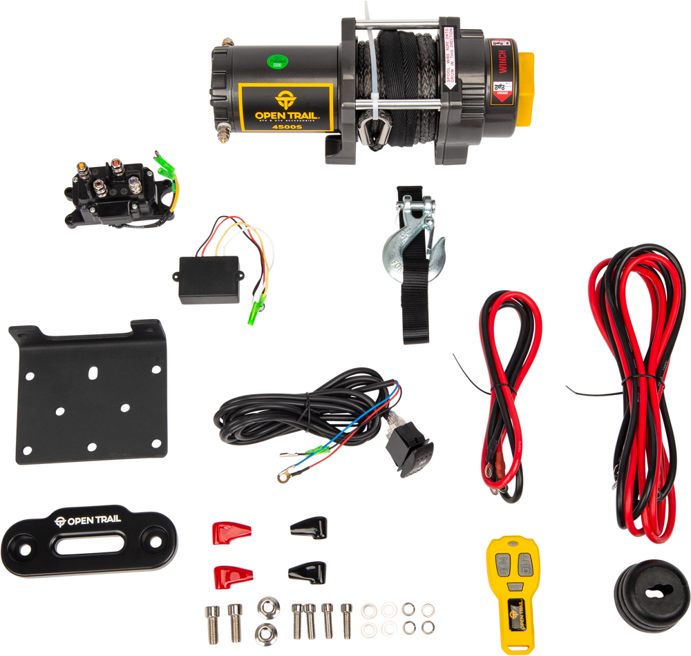 OPEN TRAIL 4500LB WINCH SYNTHETIC ROPE