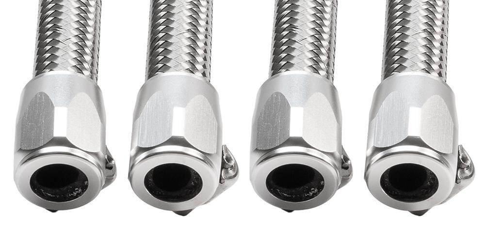 HOSE FINISHER 3/8" SILVER ANODIZED 4PK