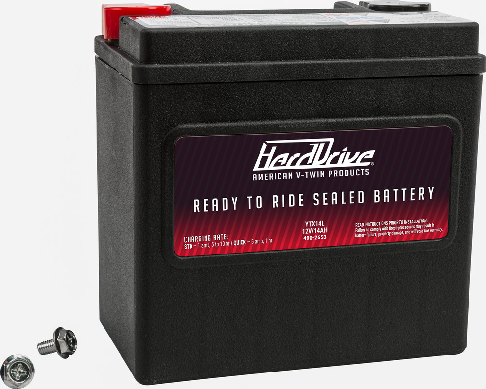 HARDDRIVE BATTERY YTX14L 240CCA FACTORY ACTIVATED SEALED AGM