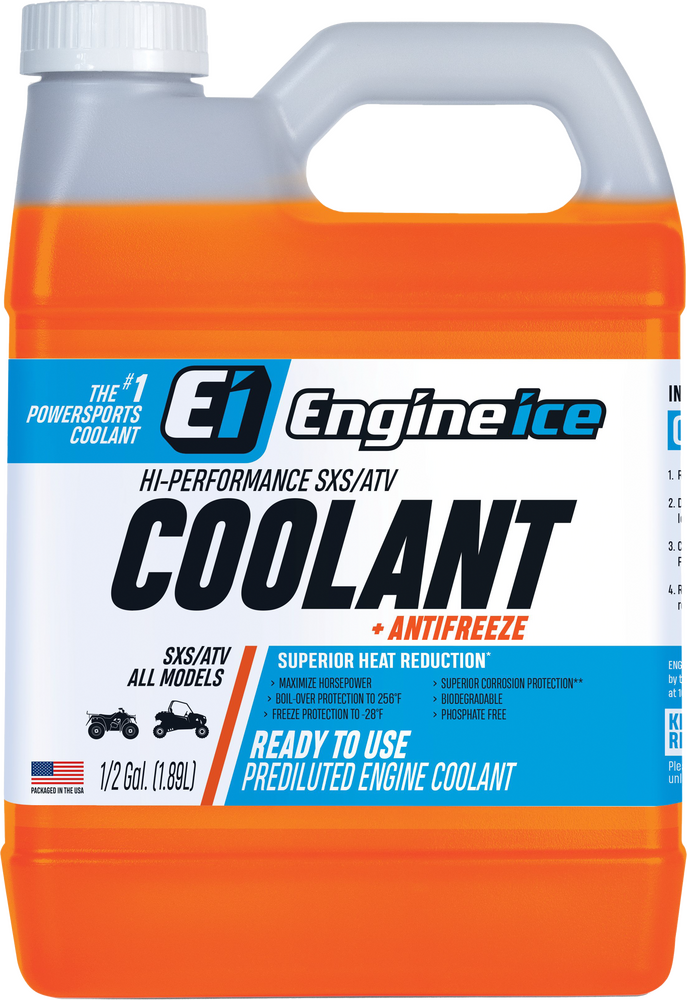 ENGINE ICE HI-PERFORMANCE SXS/ATV COOLANT + ANTIFREEZE 1/2 GAL