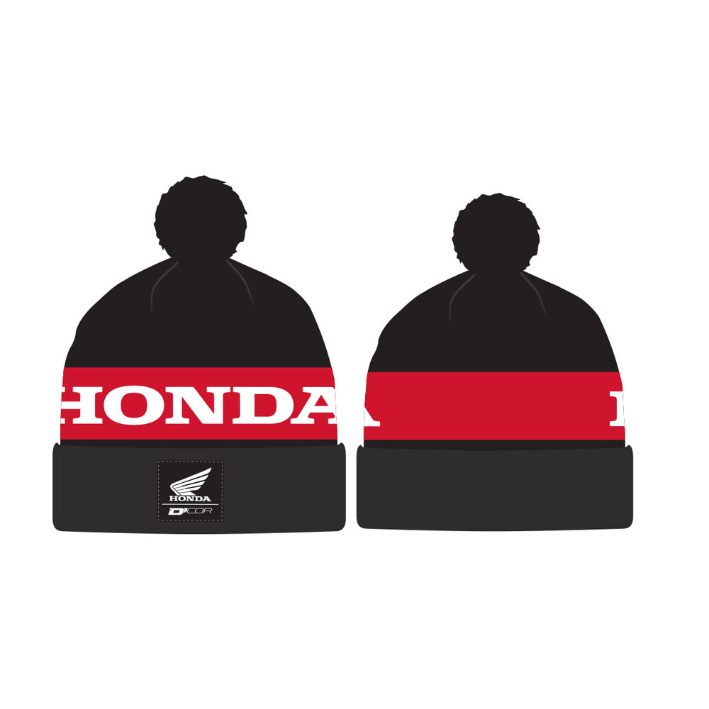 D-COR HONDA BEANIE STRIPE BLACK/RED