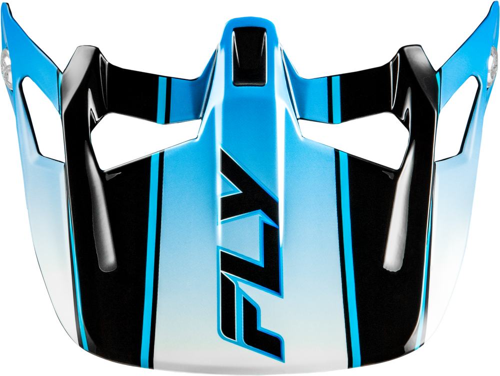 Fly Racing WERX-R CARBON FLOW VISOR BLACK/BLUE/WHITE — Black/Blue/White