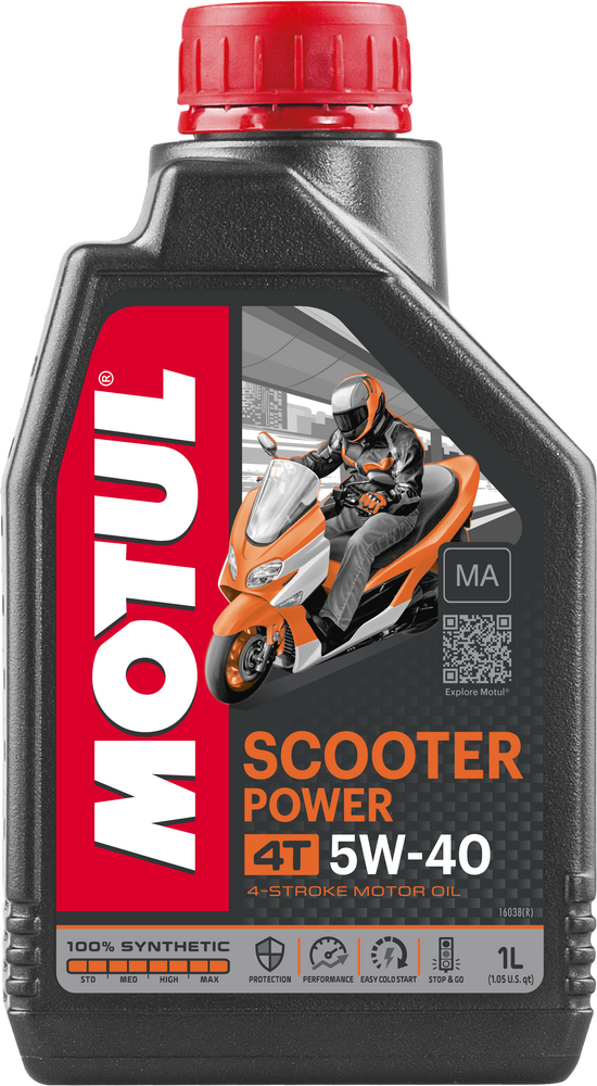 SCOOTER SYNTHETIC OIL 4T 5W40 1L 12/CASE