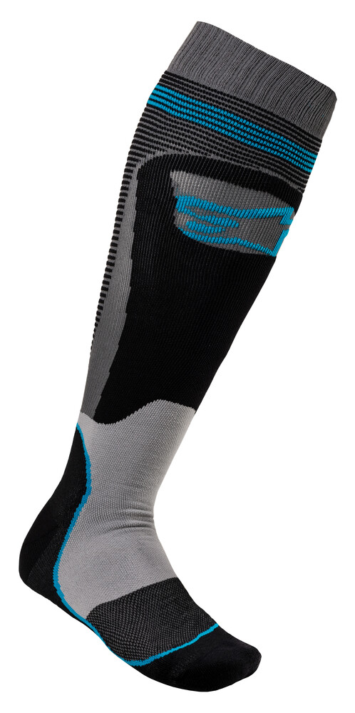 Alpinestars MX Plus-1 Socks Black/Cyan LG