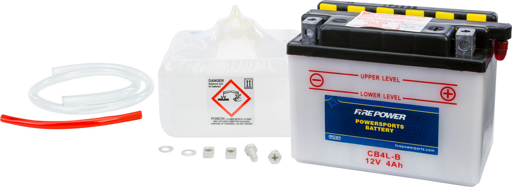FIRE POWER BATTERY W/ACID CB4L-B 12V HEAVY DUTY