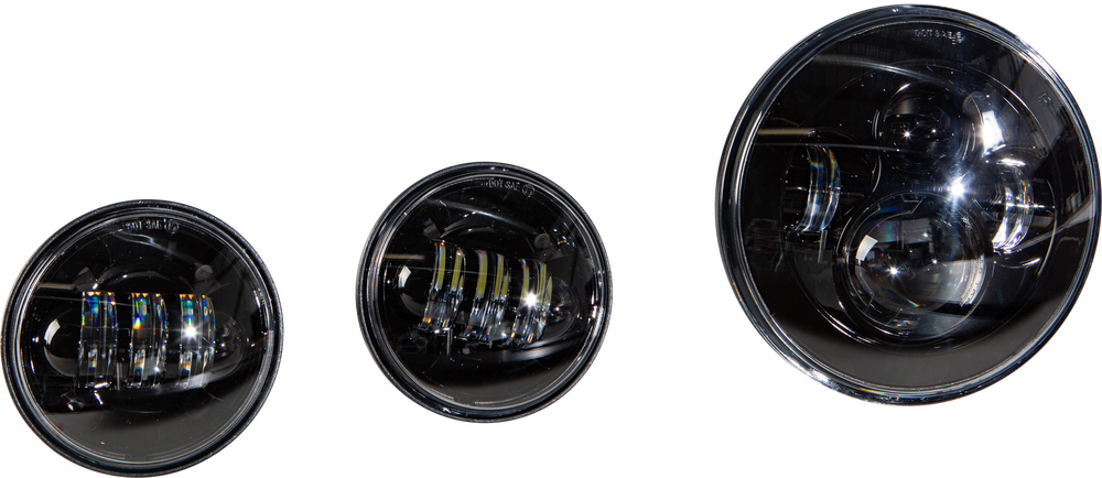 HARDDRIVE LED HEADLIGHT/PASSING LAMP SET BLACK