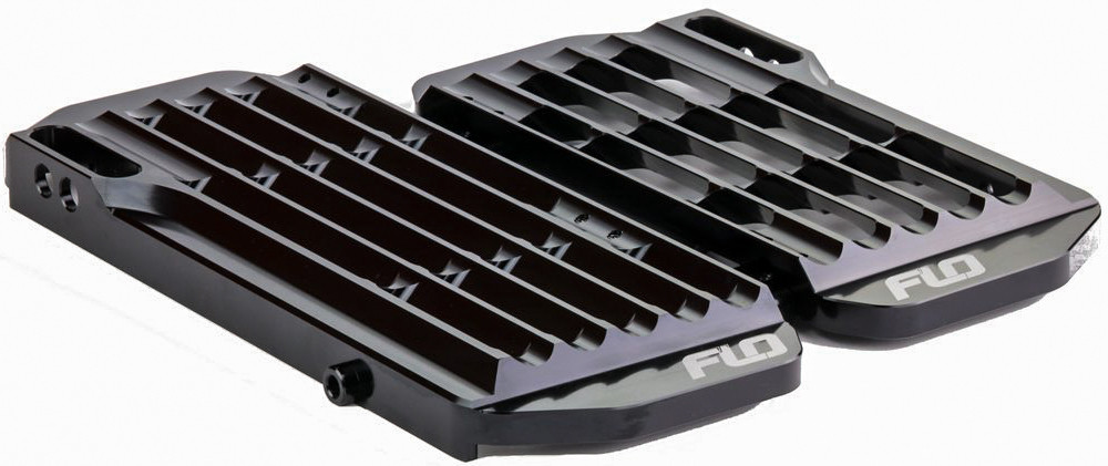 FLO MOTORSPORTS HIGH FLOW RADIATOR BRACES BLACK