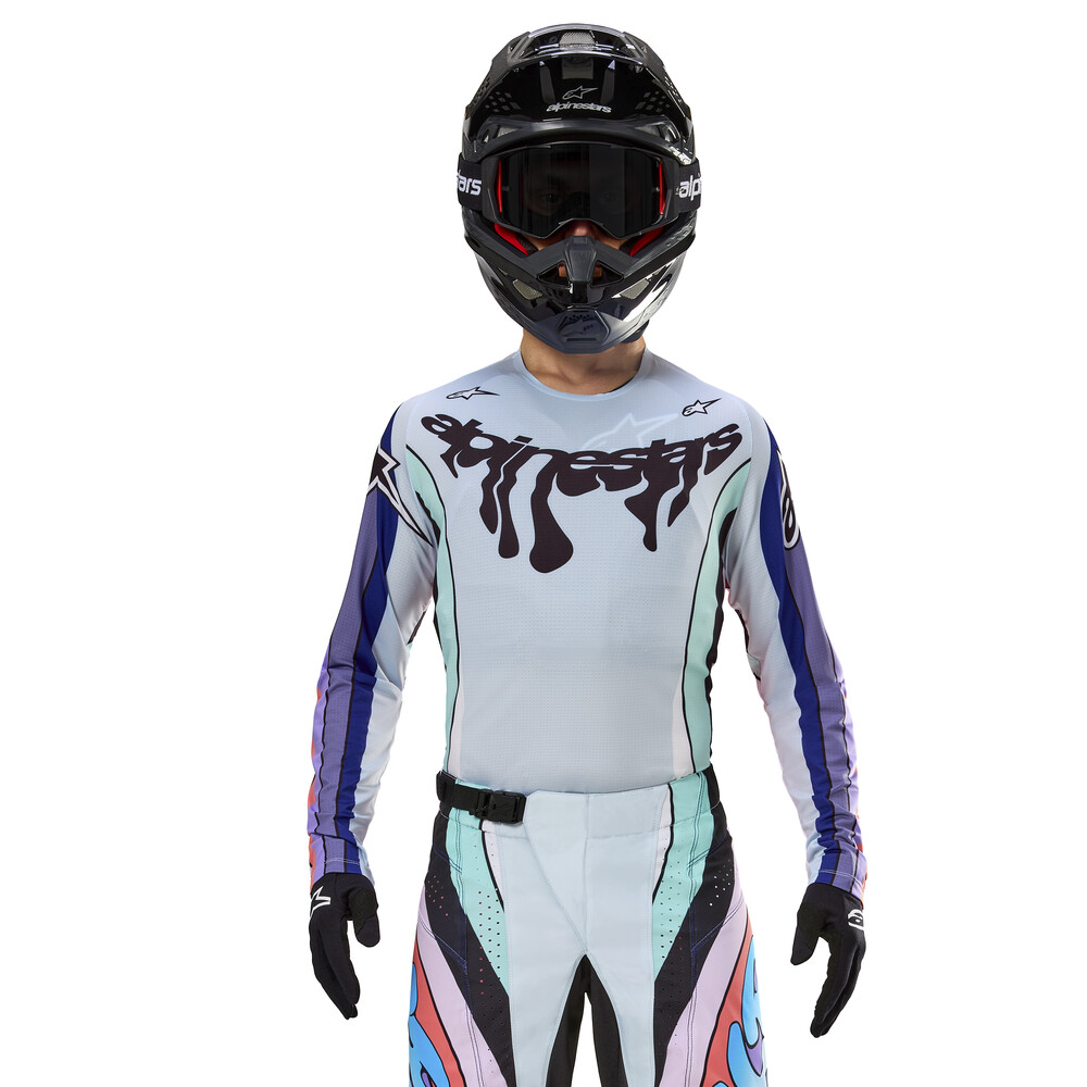 ALPINESTARS TECHSTAR LE IMPERIAL JERSEY DOUBLE PURPLE/BLUE/BLACK MD