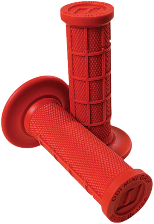 ODI MINI MX HALF WAFFLE GRIPS RED