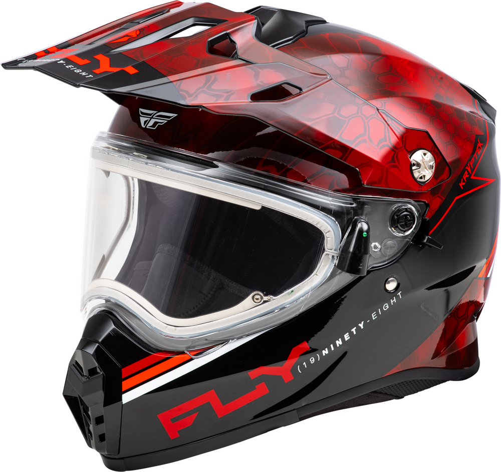 Fly Racing Trekker Cold Weather Conceal Helmet Electric Shield (2024) — Red/Black