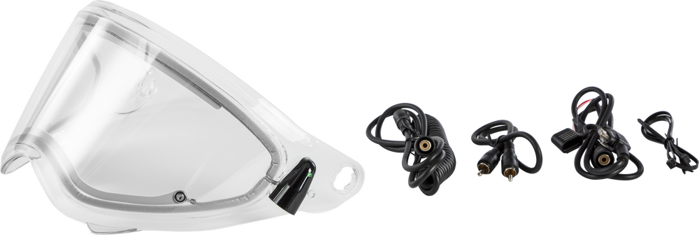 FLY RACING TREKKER HELMET ELECTRIC SHIELD CLEAR W/CORD KIT