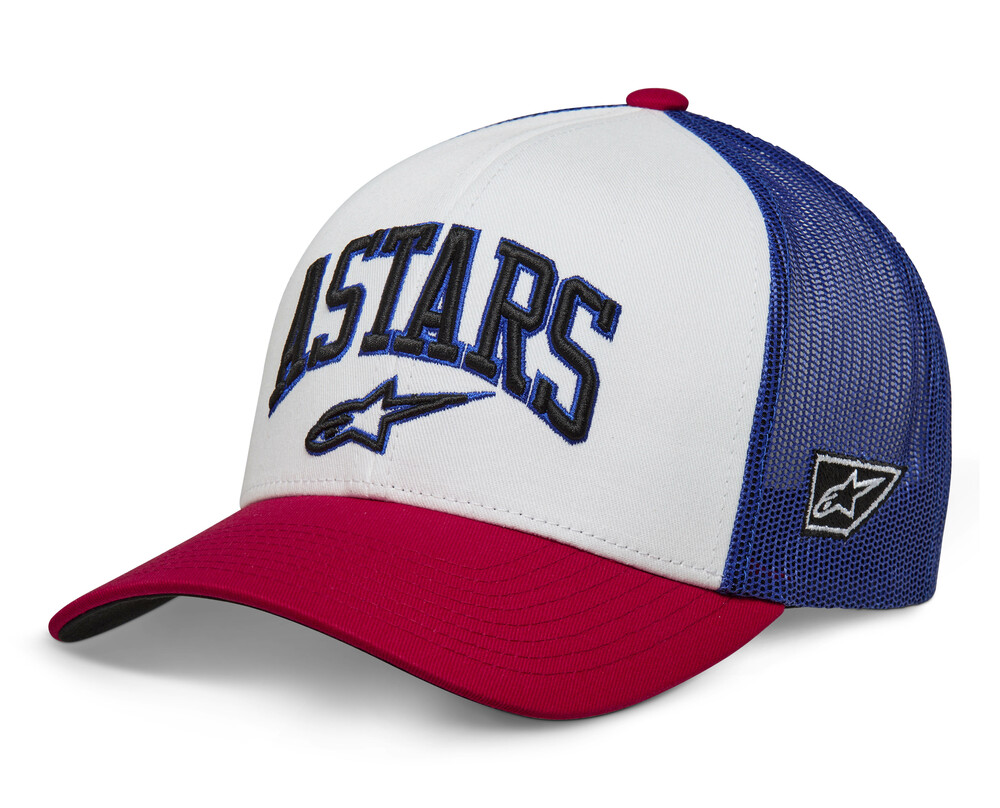 Alpinestars Dunker Trucker Hat (2024) — White/Red/Blue
