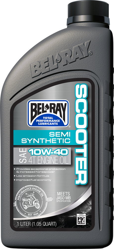 BEL-RAY SCOOTER SEMI-SYNTHETIC ENGINE OIL 10W-40 1L