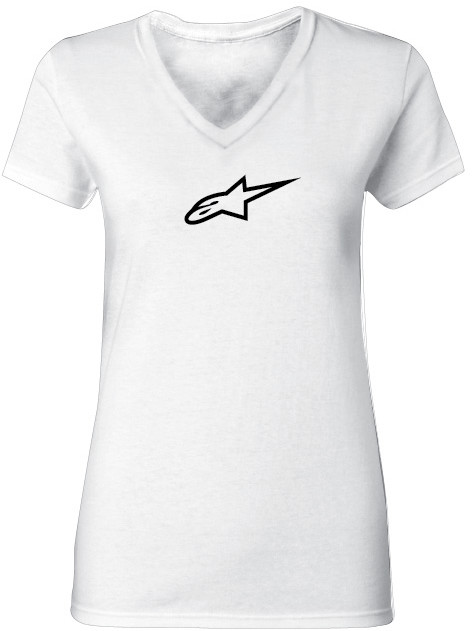 WOMENS AGELESS TEE V-NECK WHITE LG