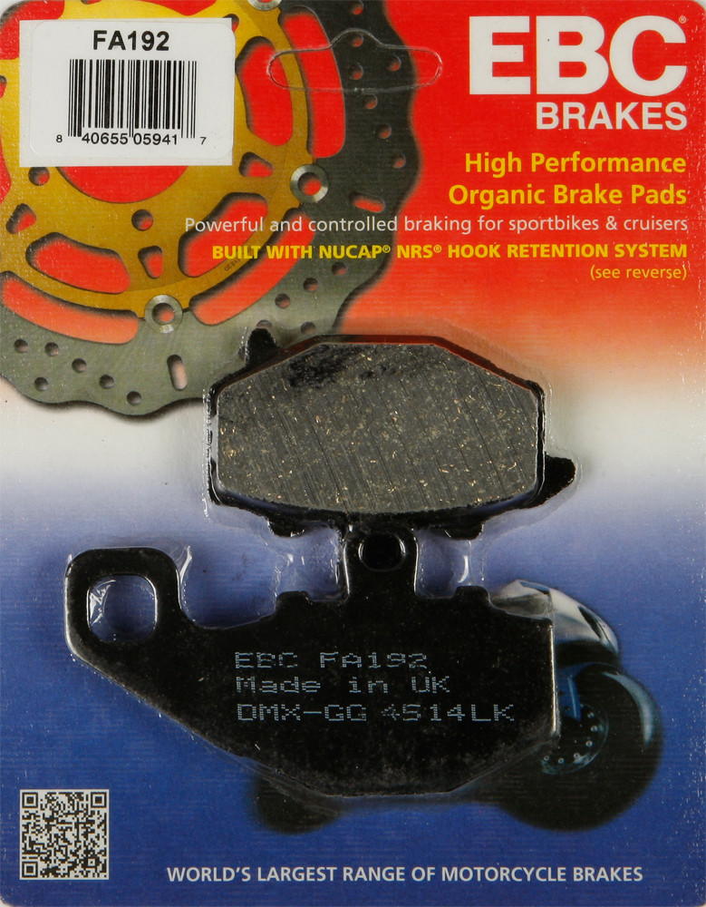 EBC FA192 Rear Organic Brake Pads