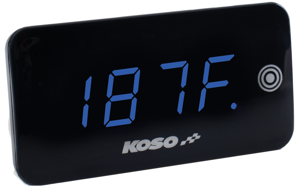 KOSO SUPER SLIM TOUCH SCREEN VOLT & TEMP GAUGE BLUE DISPLAY