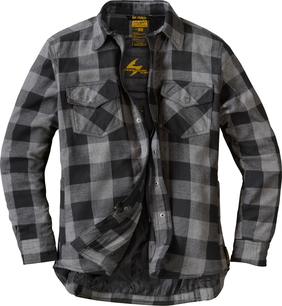 COVERT WOMENS FLANNEL BLACK/GREY LG