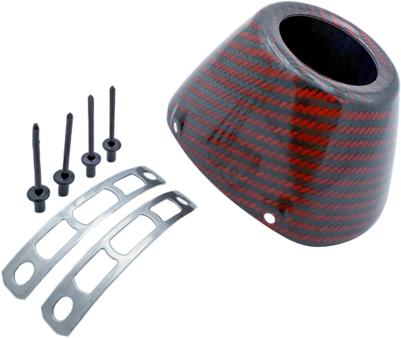 FMF CARBON CAP 4.1 NEW STYLE RED CARBON