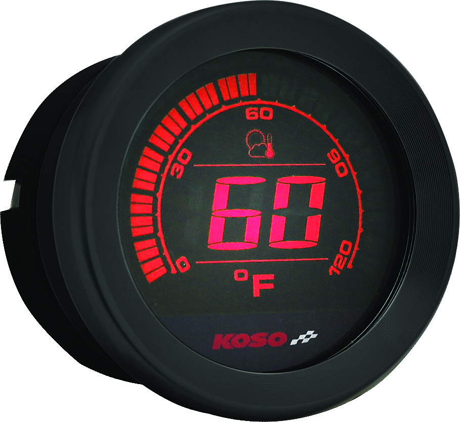 KOSO DIGITAL GAUGE CLUSTER BLACK BEZEL 04-13 FLHT AND FLTR