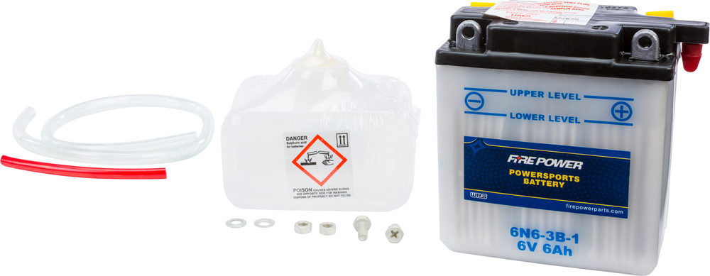 FIRE POWER BATTERY W/ACID 6N6-3B-1 6V