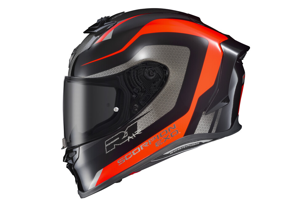 SCORPION EXO EXO-R1 AIR FULL FACE HELMET HIVE RED/BLACK 2X