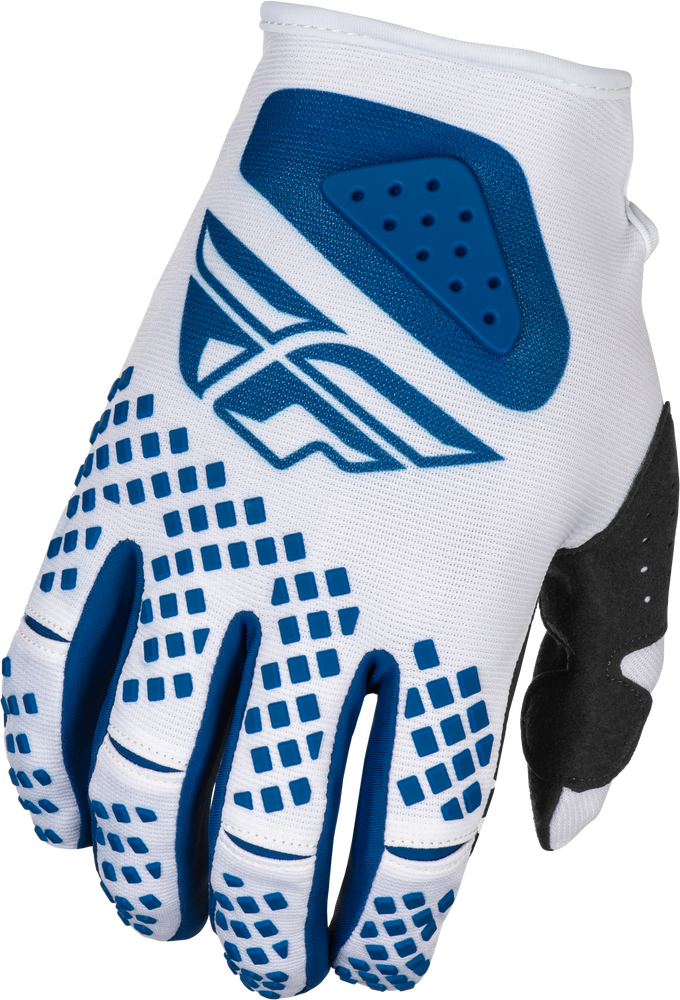 Fly Racing Kinetic Center Gloves — White/Navy