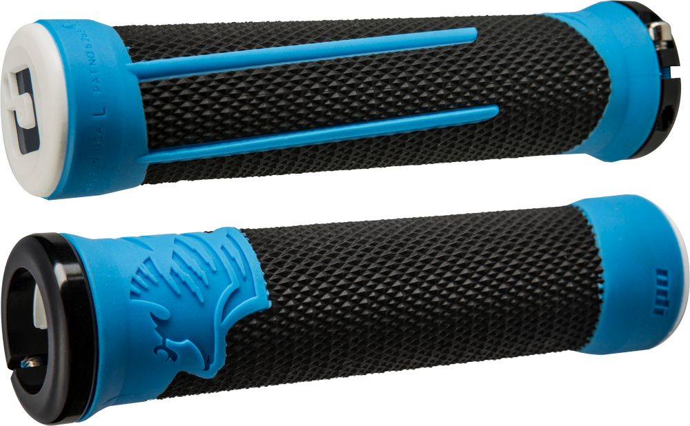ODI AG-2 MTB/BMX GRIPS BLACK/BLUE W/BLUE