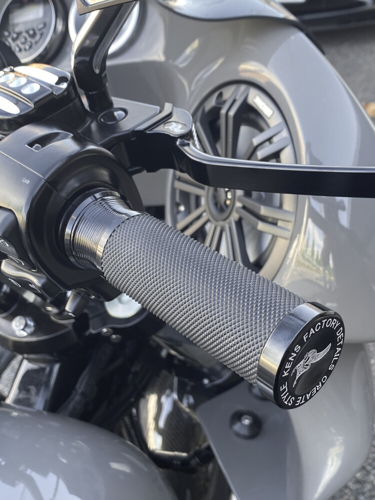 Ken's Factory Next Level Knurled Grips For Harley With Throttle by Wire