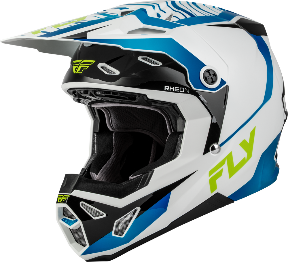 Fly Racing Formula CP Charge Helmet (2027) — White/Blue/Black