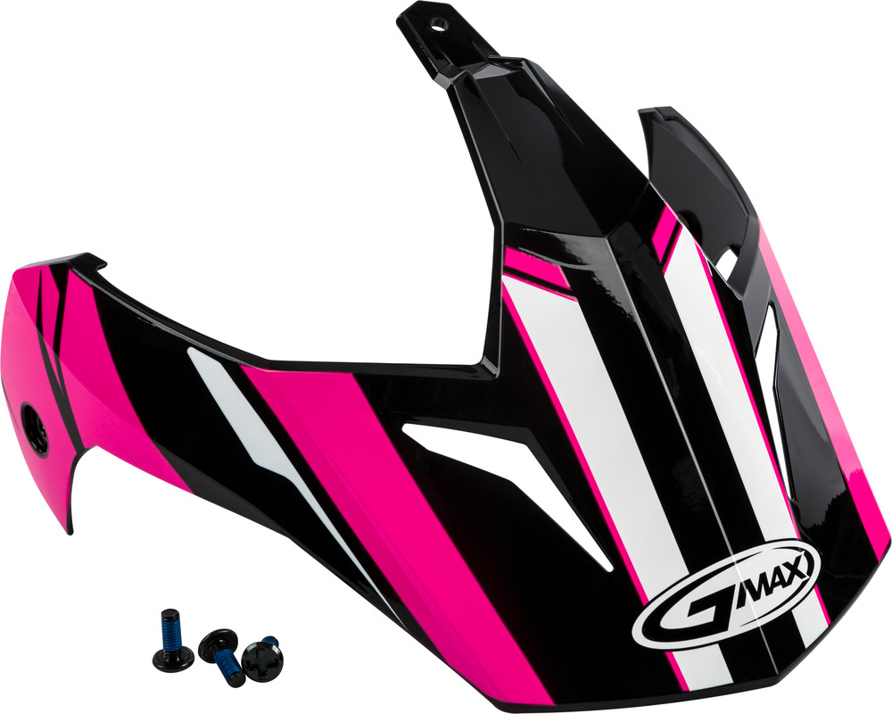 Gmax GM-11/GM-11S Vertical Helmet Visor w/Screws — Black/Pink