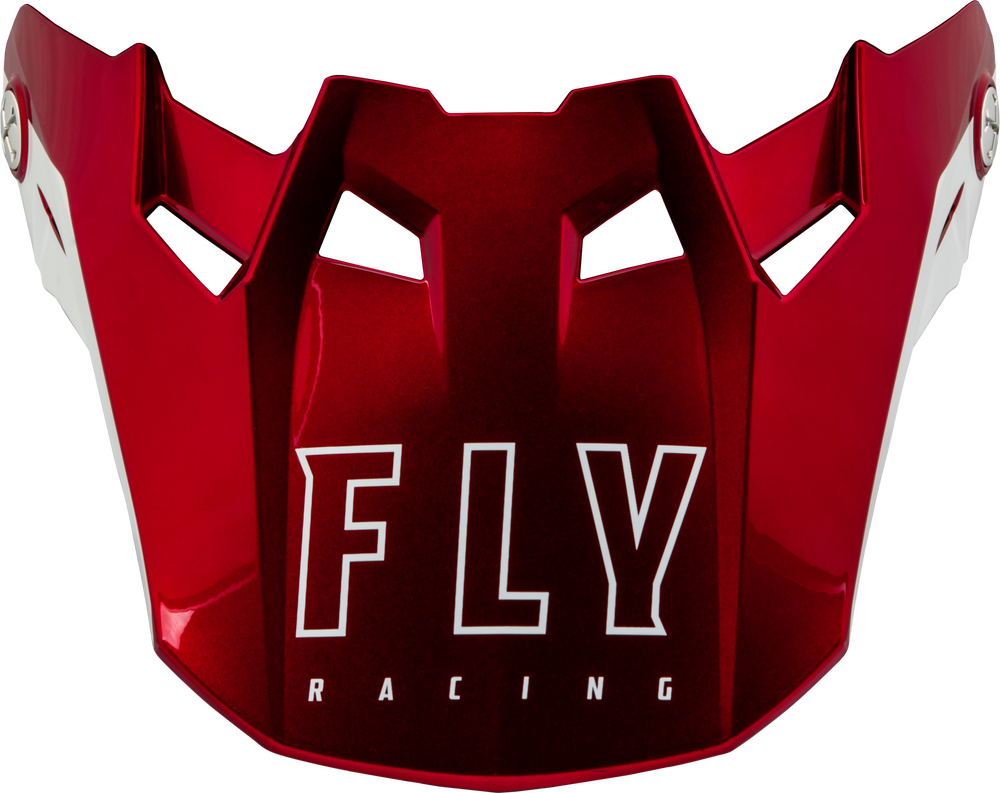 FLY RACING FORMULA CC CENTRUM VISOR METALLIC RED/WHITE YL/SM