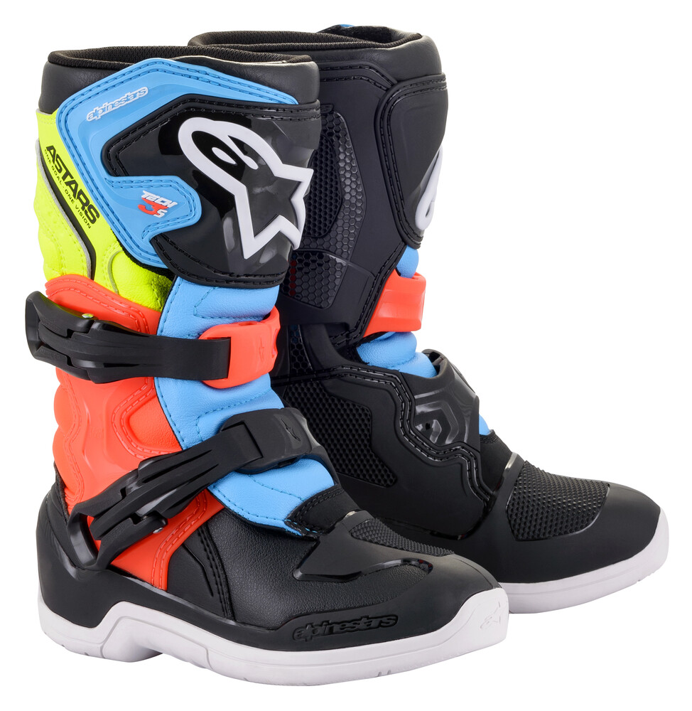 TECH 3S KIDS BOOTS BLK/YLW FLUO/RED FLUO SZ 11