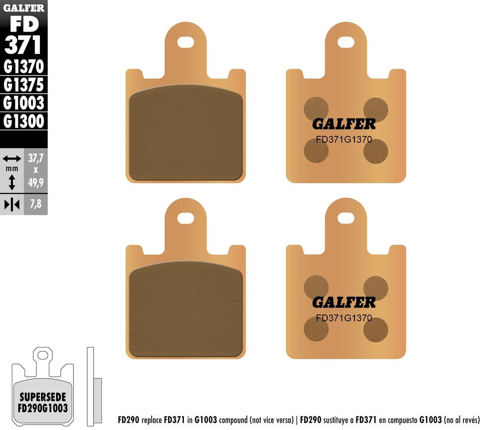 BRAKE PADS SINTERED FD371G1370