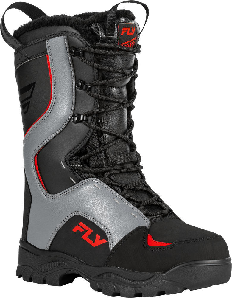 Fly Racing Laced Marker Boots — Black/Red
