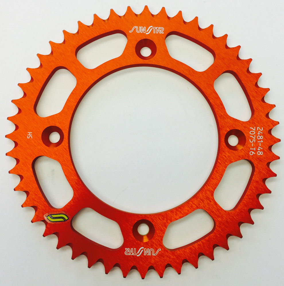 SUNSTAR REAR SPROCKET ALUMINUM 48T-428 ORG HUSQ/KTM