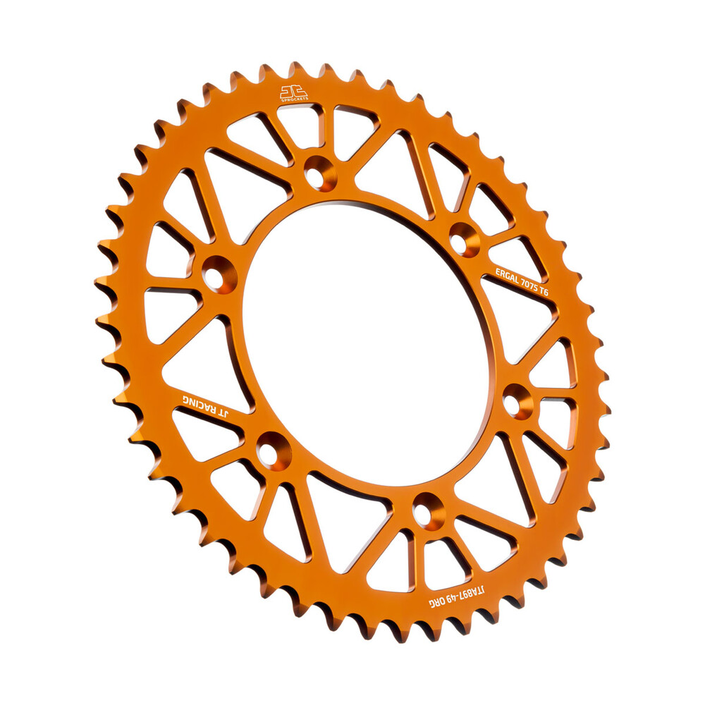 JT REAR RACELITE SPROCKET ALUM 49T-520 ORG HUS/HUSQ/KTM